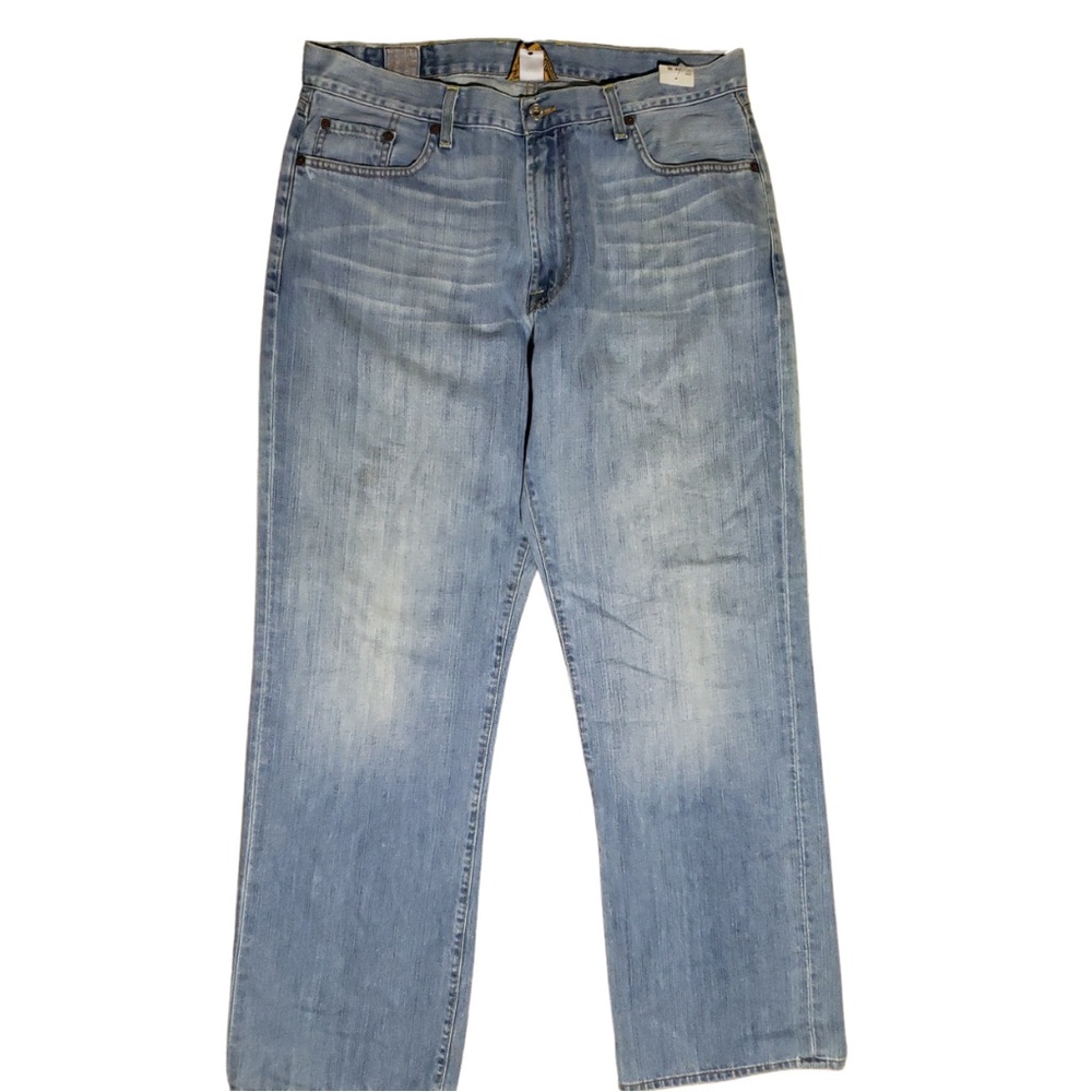 Lucky Brand Men’s Custom Glittered Bootcut Blue Denim Jeans Sz 36 NWT